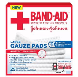 Band-AidÂ¨ Cushion-Care Sterile Gauze Sponge, 4 x 4 Inch