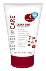 Sensi-Care Clear Zinc Skin Protectant, 5% Zinc Oxide/Dimethicone, 5 oz Tube