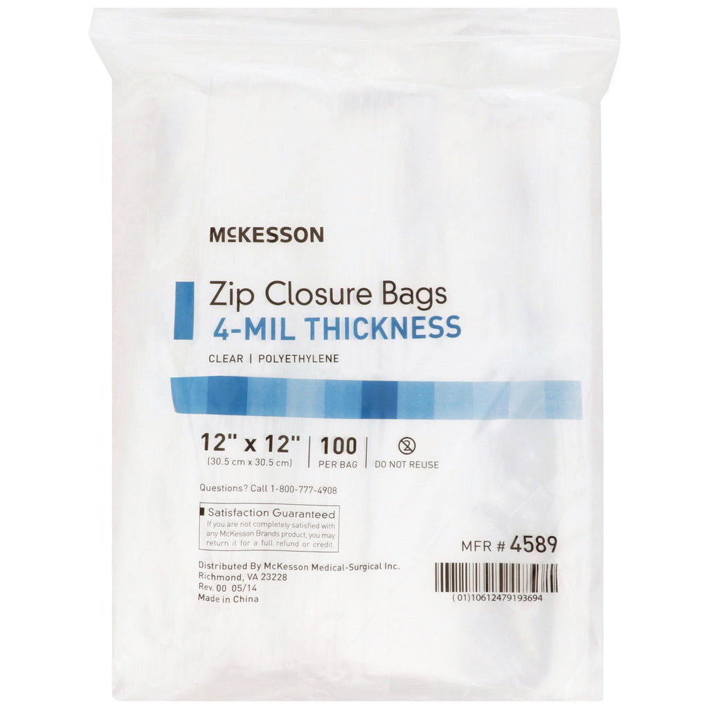 McKesson 12 X 12 Inch Zip Closure Bag