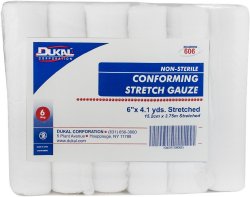 DukalÂª Nonsterile Conforming Bandage, 6 Inch x 4-1/10 Yard