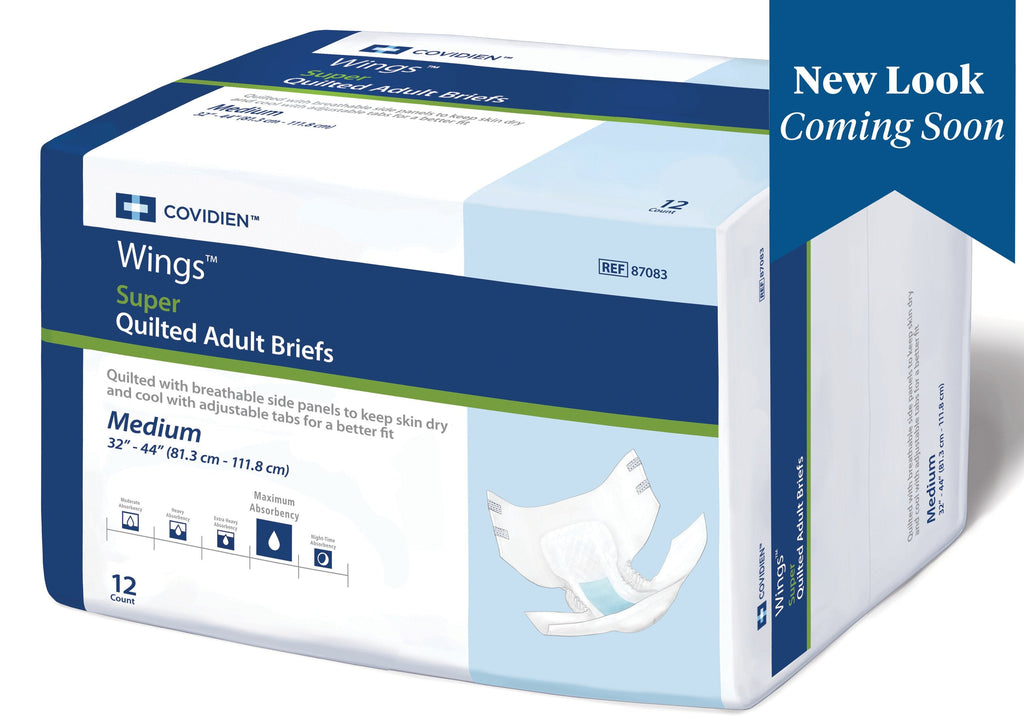 WingsÂª Super Quilted Maximum Absorbency Incontinence Brief, Medium