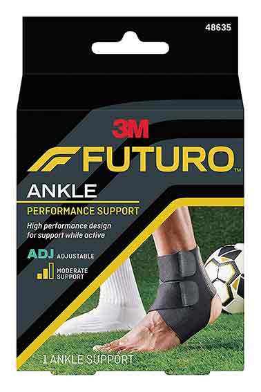 3M Futuro Ankle Support, Left or Right Foot, Black, Adult