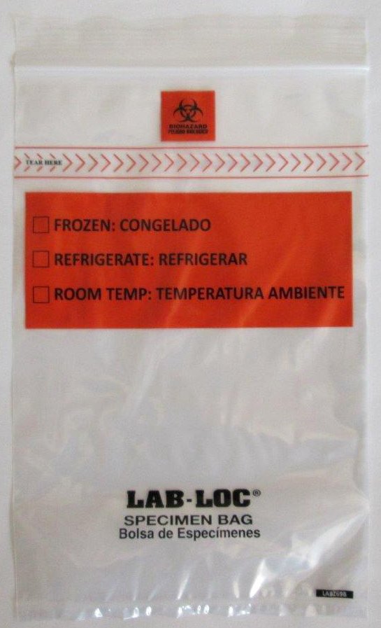 LAB-LOCÂ¨ Specimen Transport Bag with Document Pouch