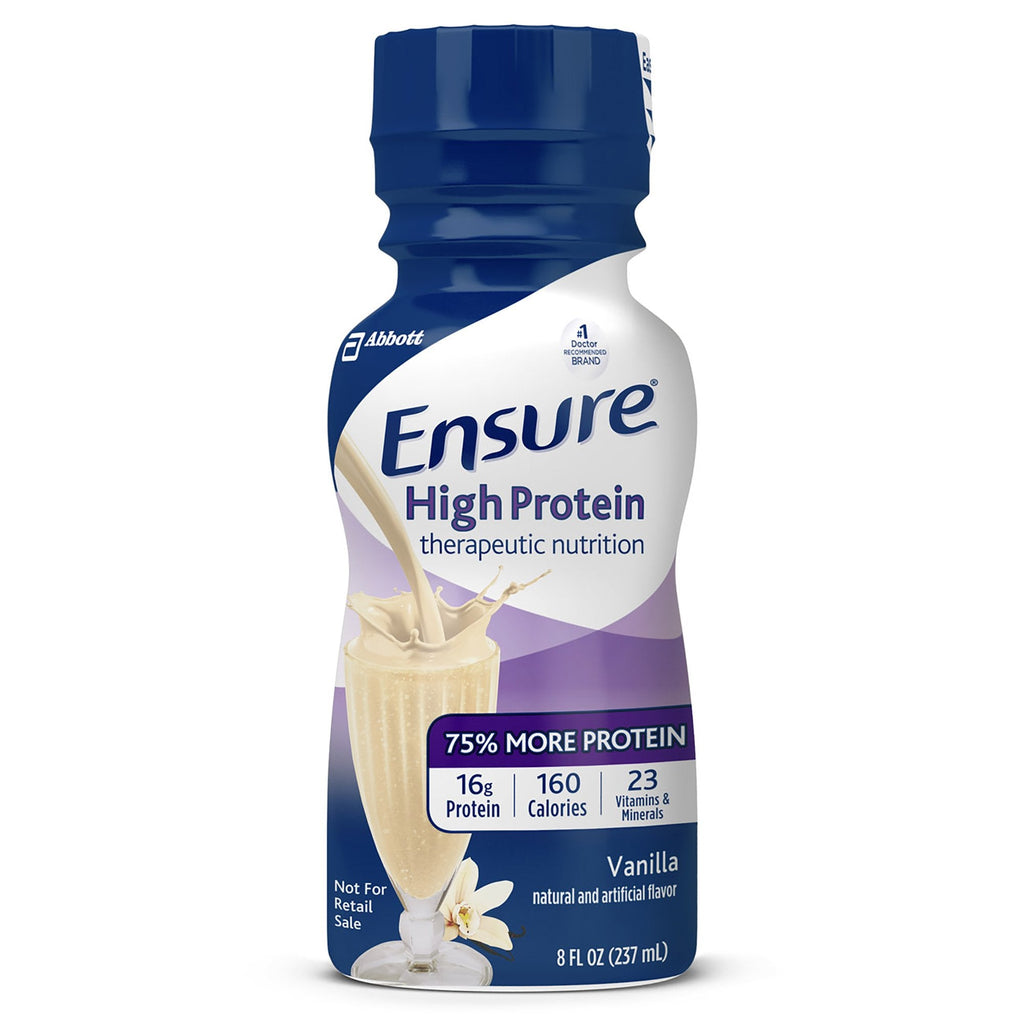 EnsureÂ¨ High Protein Oral Supplement, Ready-to-Use, Vanilla Flavor, 160 Cal, 8-oz Bottle