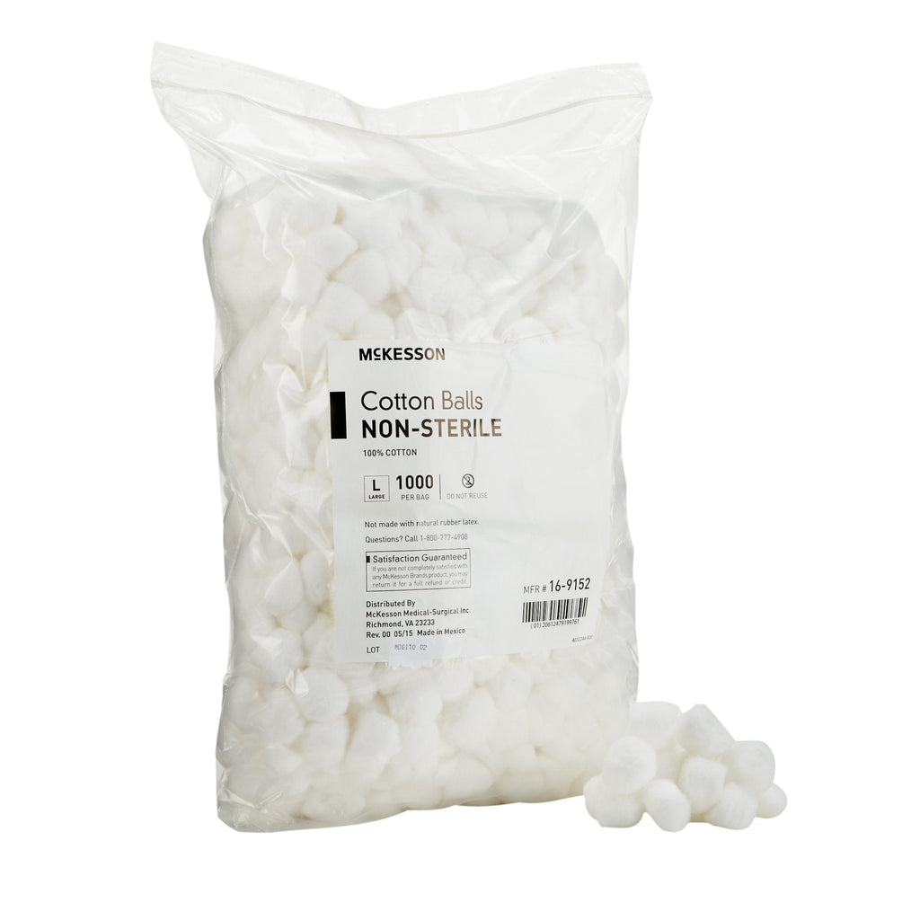 McKesson Cotton Balls, Non-Sterile, White