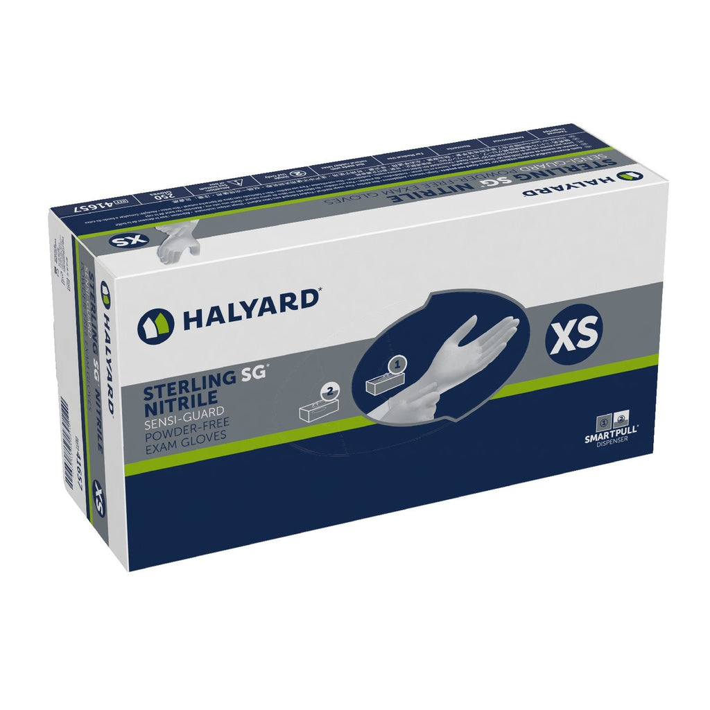 Sterling SGÂ¨ Nitrile Exam Glove, X-Small, Silver
