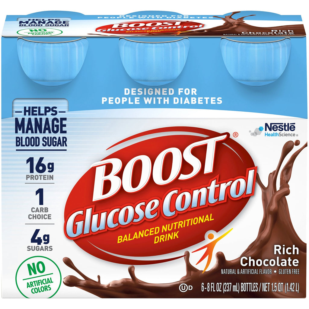 BoostÂ¨ Glucose Control Chocolate Oral Supplement, 8 oz. Bottle