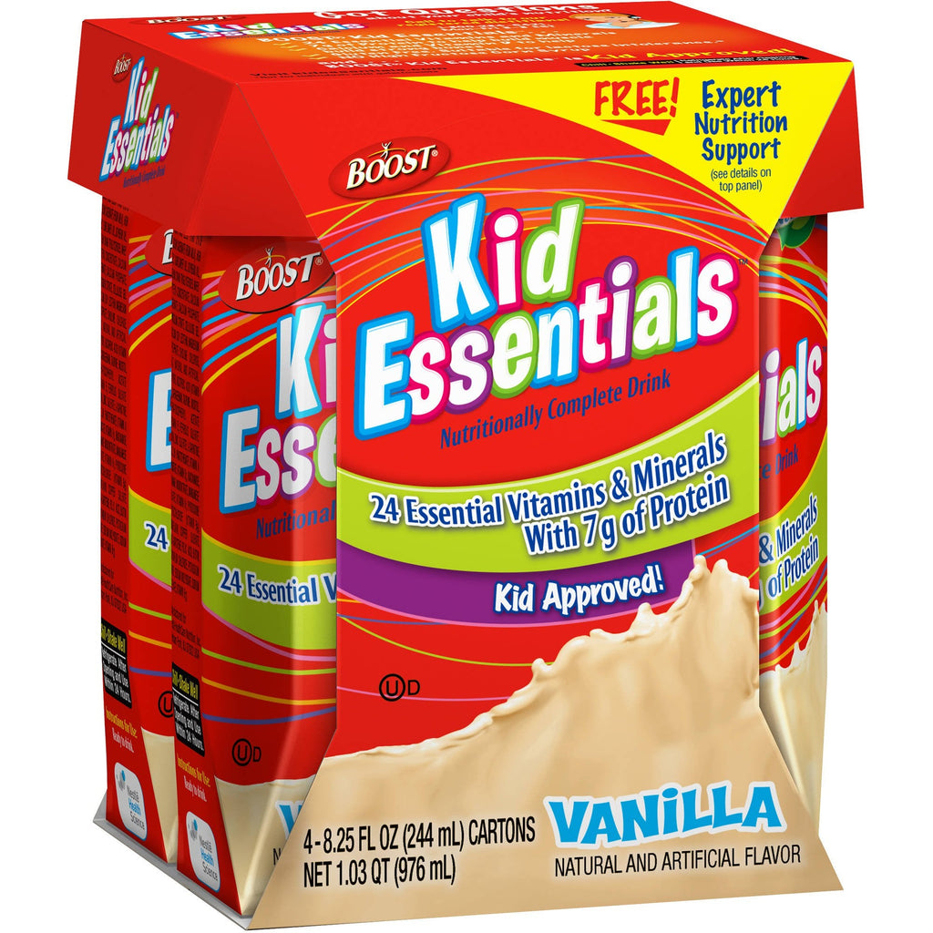 BoostÂ¨ Kid EssentialsÂª Chocolate Pediatric Oral Supplement, 8.25 oz. Carton, 16 per Case