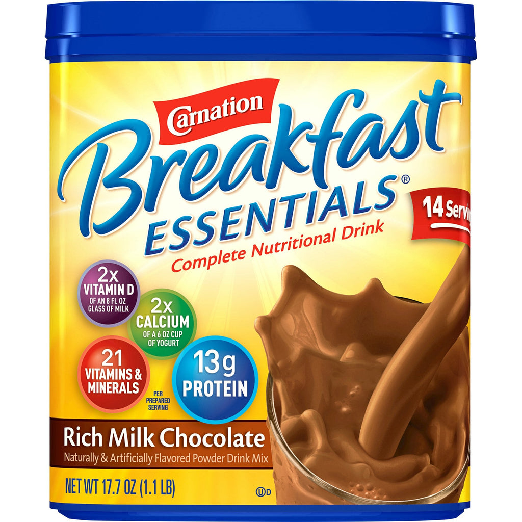 Carnation Breakfast EssentialsÂ¨ Rich Milk Chocolate Oral Supplement, 17.7 oz. Canister