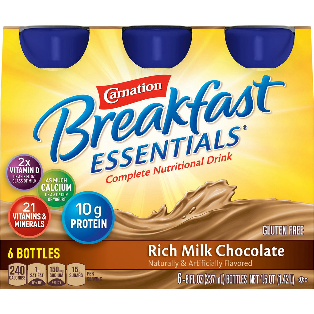 Carnation Breakfast EssentialsÂ¨ Chocolate Oral Supplement, 8 oz. Bottle