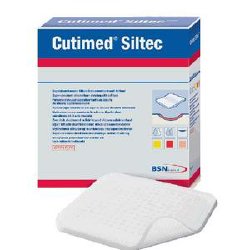 CutimedÂ¨ SiltecÂ¨ Silicone Adhesive without Border Silicone Foam Dressing, 2 x 2_ Inch