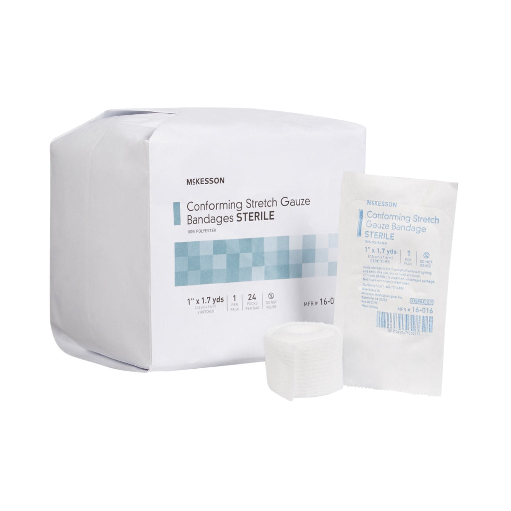 McKesson Sterile Conforming Bandage Roll, 1 Inch x 1-7/10 Yard