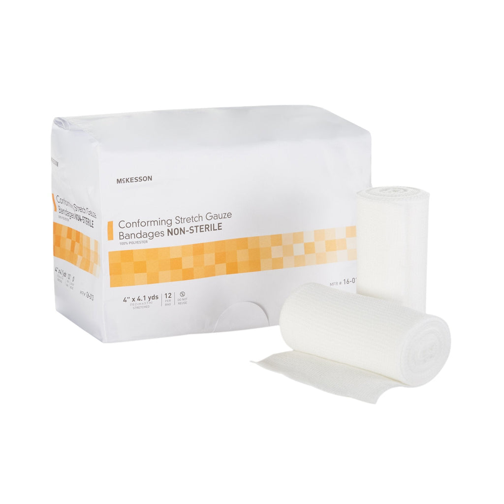 McKesson Nonsterile Conforming Bandage Roll, 4 Inch x 4-1/10 Yard