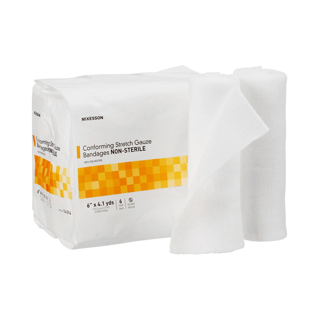 McKesson Nonsterile Conforming Bandage Roll, 6 Inch x 4-1/10 Yard