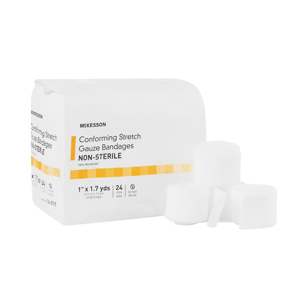 McKesson Nonsterile Conforming Bandage Roll, 1 Inch x 1-7/10 Yard