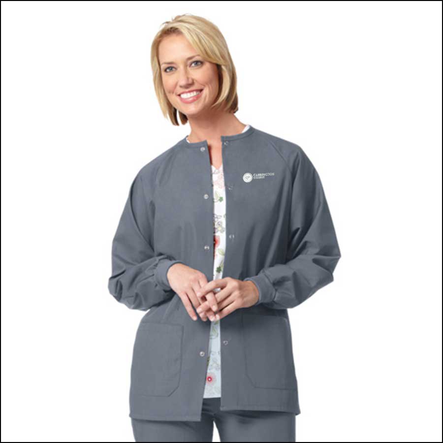 Carrington College Warmup Jacket, Pewter
