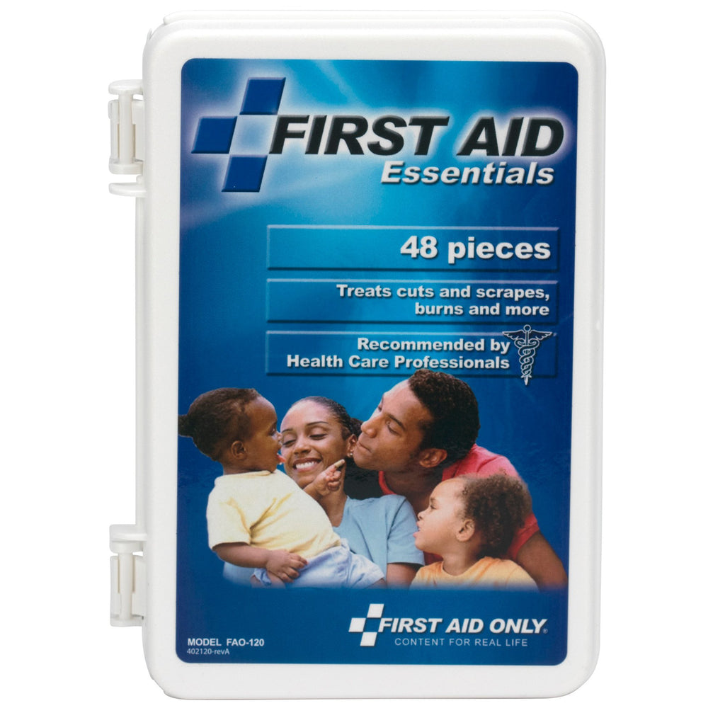 First Aid Only First Aid Kit, White Plastic Case, 47 Pieces