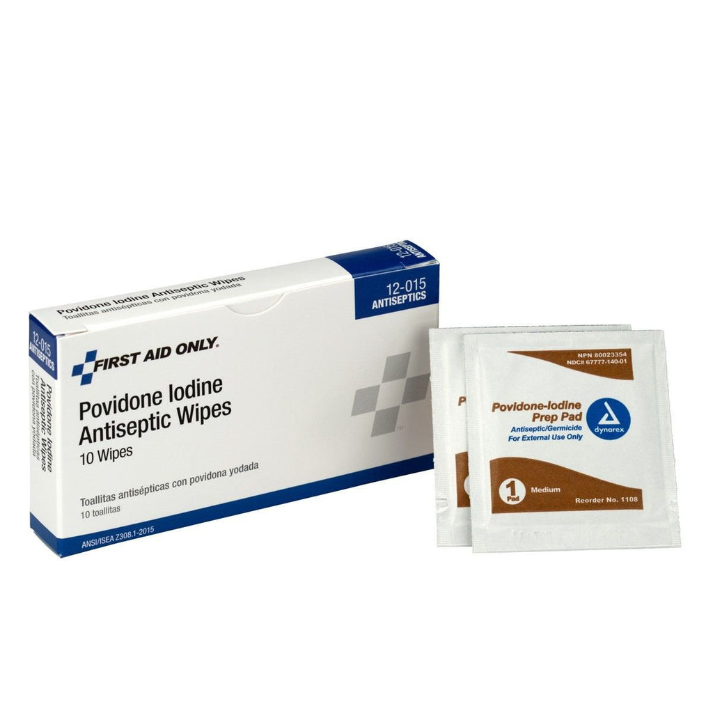 First Aid Only¨ Povidone Iodine Antiseptic Wipes
