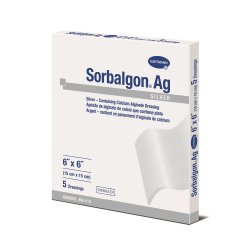 Sorbalgon¨ Ag Calcium Alginate Dressing with Silver, 6 x 6 Inch