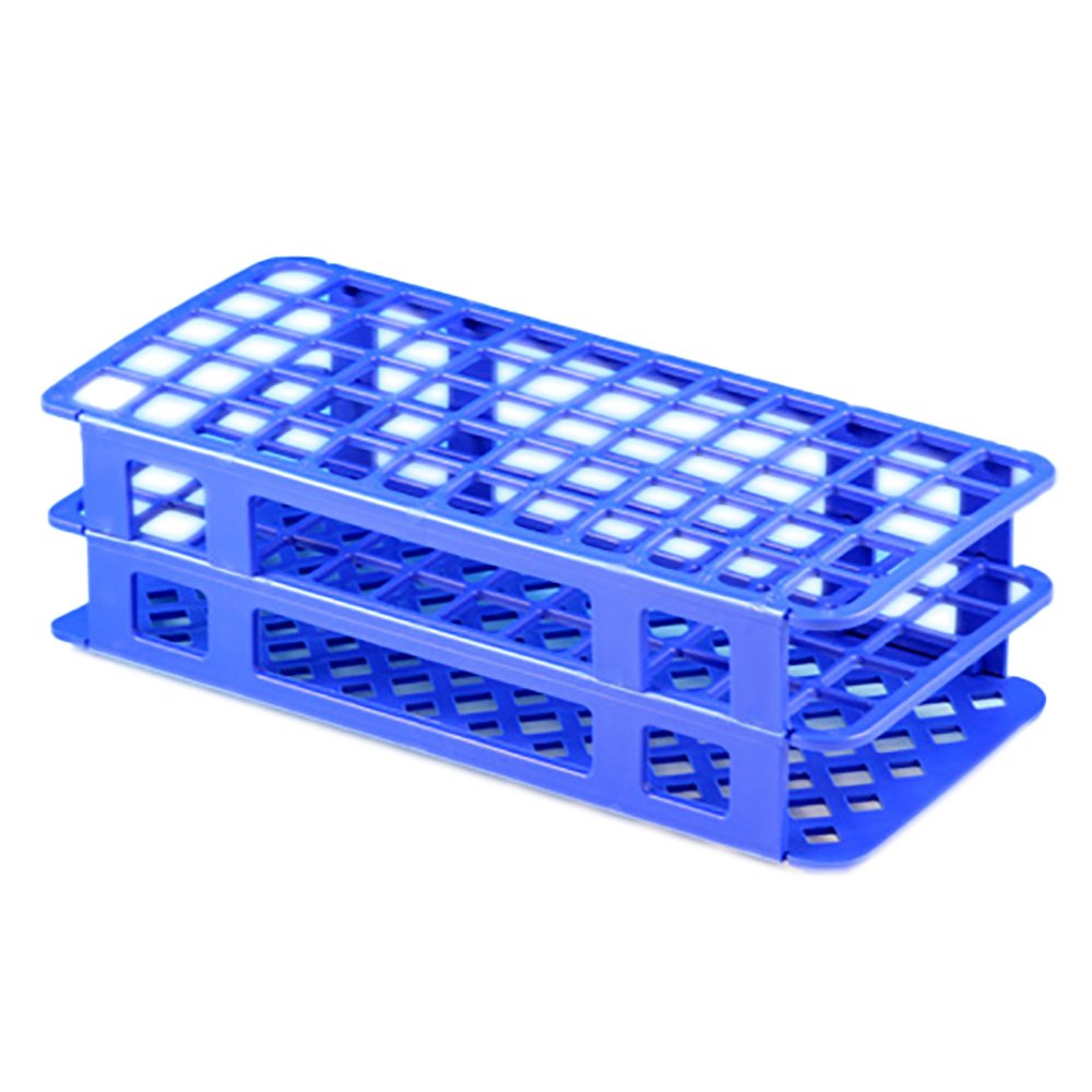Globe¨ Scientific 456500 Series Test Tube Rack, 16/17mm, 60-Place, Blue
